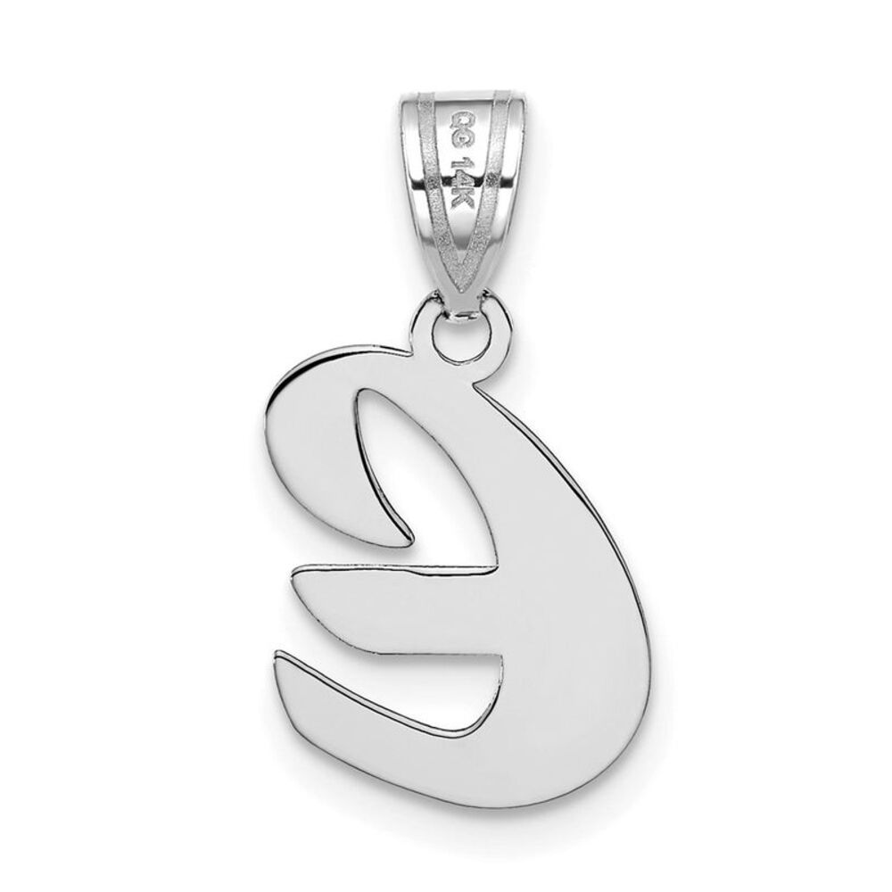 Kazi Luxury 14k White Gold Polished Script Letter… - image 3